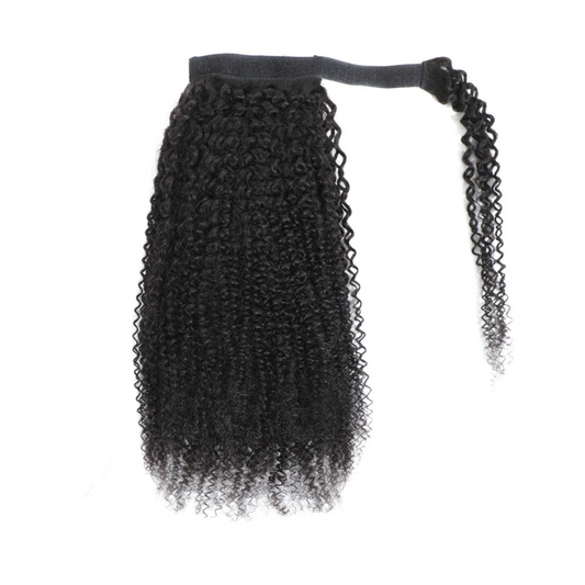Afro kinky wrap around ponytail