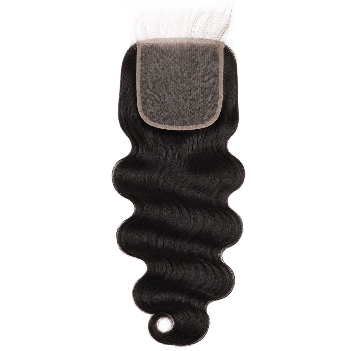 A black body wave 5x5 HD lace closure, displayed against a solid white background.